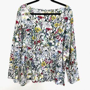 Alexa Rae Long Sleeve Top Colorful Floral Soft Knit 3X